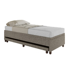 Base Box Solteiro Com Cama Auxiliar Com Colchão Conjugado Lin