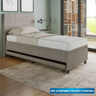 Base Box Solteiro Com Cama Auxiliar Com Colchão Conjugado Lin