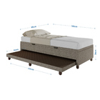 Base Box Solteiro Com Cama Auxiliar Com Colchão Conjugado Lin
