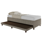 Base Box Solteiro Com Cama Auxiliar Com Colchão Conjugado Lin