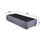 Base Box Solteiro Com Cama Auxiliar King 96x203x28 Cm Cinza