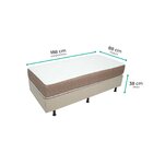 Base Box Solteiro Desmontável Md Bege