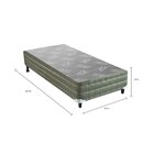 Base Box Solteiro Linun 57  29x88x188cm Cinza