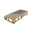 Base Box Solteiro Liso 96x203x40cm Somiê  Cinza