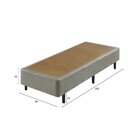 Base Box Solteiro Liso 96x203x40cm Somiê  Cinza