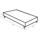 Base Box Solteiro Reforçado Arte Cúbica Estofados Itália 37x8