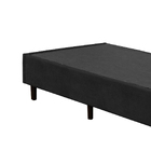 Base Box Solteiro Santo Box Suede Preto 40x78x188