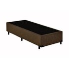 Base Box Solteiro Suede Marrom - 27x78x188