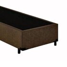 Base Box Solteiro Suede Marrom - 27x78x188