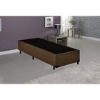 Base Box Solteiro Suede Marrom - 27x78x188