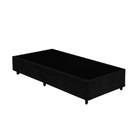 Base Box Solteiro Suede Preto