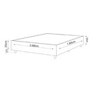 Base Box Solteiro Zeus Viero 25x88x188cm Prata