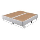 Base Box Somiê Queen Eco Mescla 40x158x198cm  Cinza Mesclado