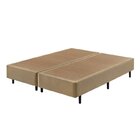 Base Box Somiê Queen Eco Veludine Liso 40x158x198cm  Bege