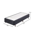 Base Box Somiê Solteiro 88x188x37cm Uni  Azul Marinho