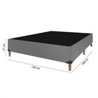 Base Box Tiba Casal 1,38x1,88x0,25 Veludo Mantelado