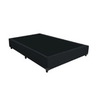 Base Box Viuvão Suede Preto 128cm De Largura