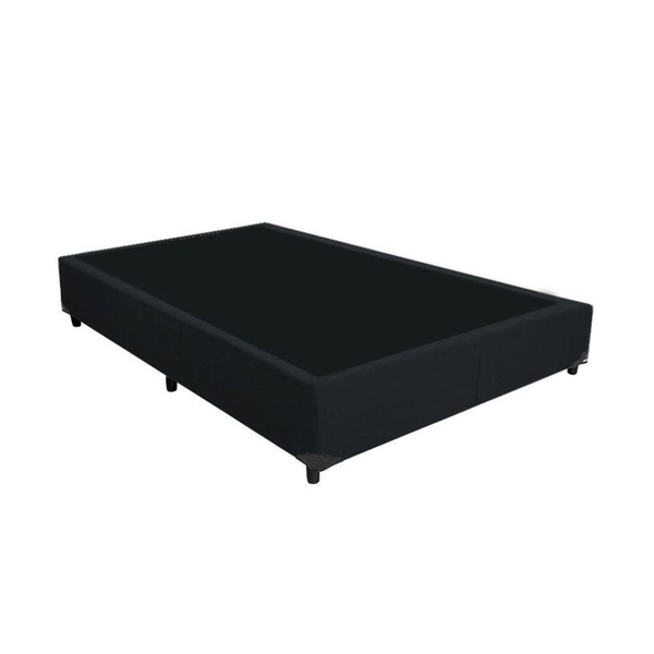 Base Box Viuvão Suede Preto 128cm De Largura