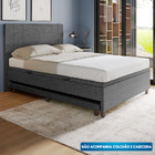 Base Cama Baú Casal Com Cama Auxiliar C/colchão Conjugado Lin