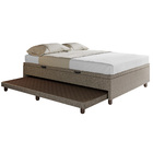 Base Cama Baú Casal Com Cama Auxiliar C/colchão Conjugado Lin