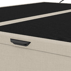Base Cama Baú Casal Queen Size Linho - Skybox - Bege