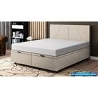 Base Cama Baú Casal Queen Size Linho - Skybox - Bege