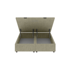 Base Cama Baú Casal Queen Size Veludo - Skybox - Bege