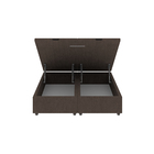 Base Cama Baú Casal Queen Size Veludo - Skybox - Marrom