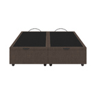 Base Cama Baú Casal Queen Size Veludo - Skybox - Marrom