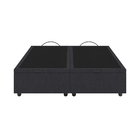 Base Cama Baú Casal Queen Size Veludo - Skybox - Preto