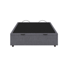 Base Cama Baú Casal Veludo - Skybox - Cinza