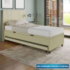 Base Cama Baú Solteirão Com Cama Auxiliar Corino - Skybox - B