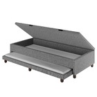 Base Cama Baú Solteirão Com Cama Auxiliar Linho - Skybox - Ci