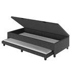 Base Cama Baú Solteirão Com Cama Auxiliar Linho - Skybox - Pr