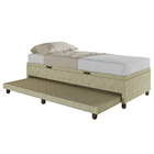 Base Cama Baú Solteiro Com Cama Auxiliar C/colchão Conjugado