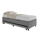 Base Cama Baú Solteiro Com Cama Auxiliar C/colchão Conjugado