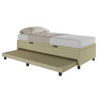 Base Cama Baú Solteiro Com Cama Auxiliar C/colchão Conjugado