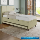 Base Cama Baú Solteiro Com Cama Auxiliar C/colchão Conjugado