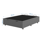 Base Cama Baú Viúva Linho - Skybox - Cinza