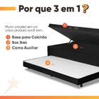 Base Cama Bibox Com Baú Solteiro E Cama Auxiliar 3 Em 1 - 88x