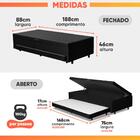 Base Cama Bibox Com Baú Solteiro E Cama Auxiliar 3 Em 1 - 88x