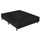 Base Cama Box Baú Bipartido King Size Corino Cinza 43x193x203