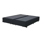 Base Cama Box Baú Bipartido King Size Corino Marrom 43x193x203