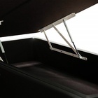 Base Cama Box Baú Bipartido King Size Corino Preto 43x193x203