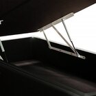 Base Cama Box Baú Bipartido Queen Size Couro Sintético Preto