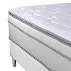 Base Cama Box Baú Blindado Solteiro Corino Cinza 43x88x188