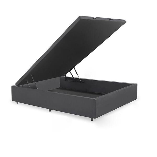 Base Cama Box Baú Casal Com Pistão A Gás 138x188 Suede Cor:ci