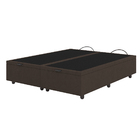 Base Cama Box Baú Casal King Size Corino - Skybox - Marrom