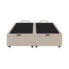 Base Cama Box Baú Casal King Size Linho - Skybox - Bege