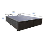 Base Cama Box Baú Casal King Size Suede Marrom